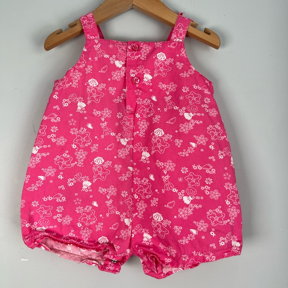 Classic Pooh Bubble Romper Seashell Seaside Pink Baby Girls 6M - Picture 4 of 6